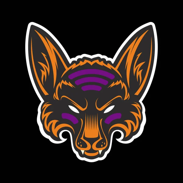 Fox Mascot Logo Design Vector Modern Illustration Concept Style Badge Vetores De Bancos De Imagens