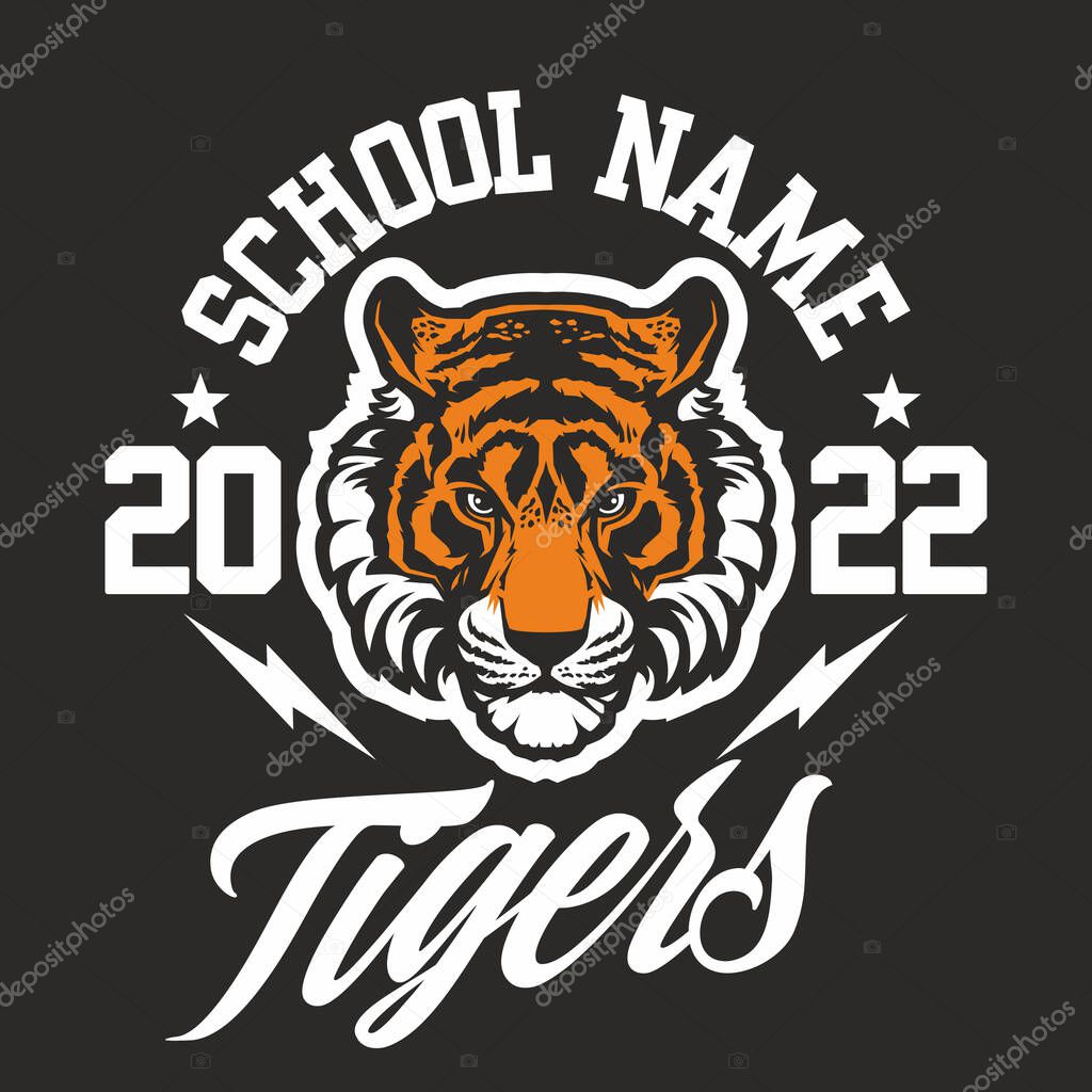 Tiger mascot logo design vector with modern illustration concept style for badge, emblem and tshirt printing.