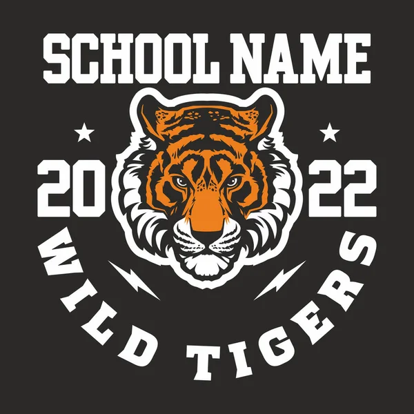 Wektor Projektu Logo Maskotki Tygrysa Nowoczesnym Stylu Koncepcja Ilustracji Drukowania — Wektor stockowy