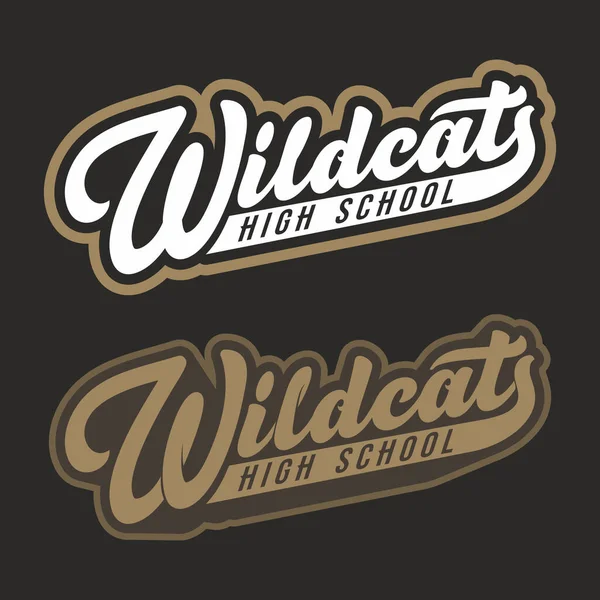 Letteratura Wildcats Shirt Design Del Liceo — Vettoriale Stock