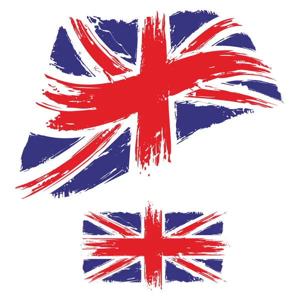 Bandeira Reino Unido Sobre Fundo Branco Ilustração Vetorial Vetores De Bancos De Imagens Sem Royalties