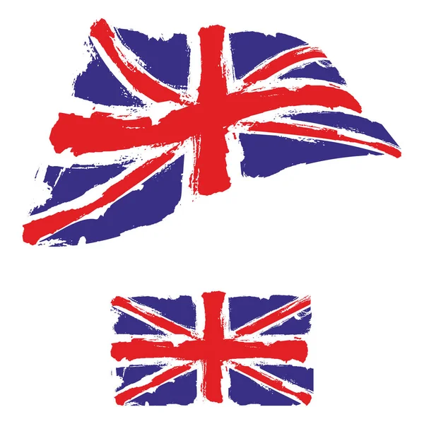 Bandeira Reino Unido Sobre Fundo Branco Ilustração Vetorial Ilustração De Bancos De Imagens