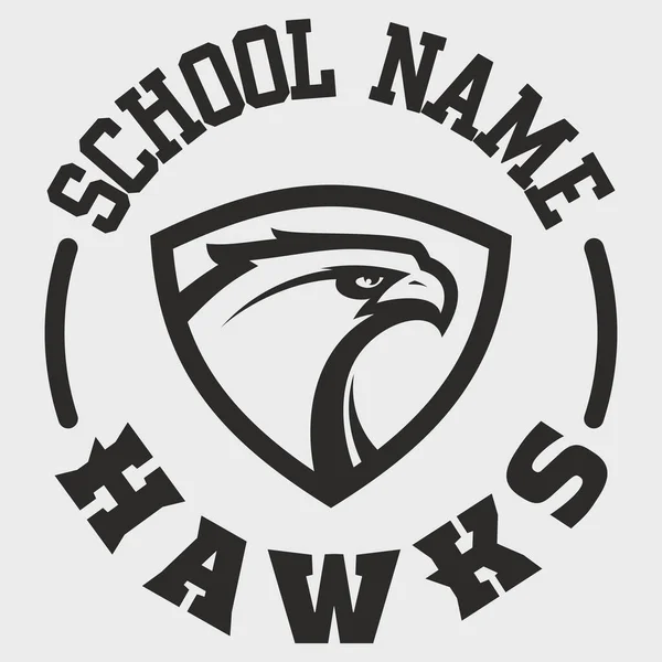 Hawk Επικεφαλής Μασκότ Λογότυπο Σχεδιασμό Διάνυσμα Σύγχρονη Εικόνα Στυλ Έννοια — Διανυσματικό Αρχείο