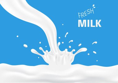 Soyut arkaplan vektör illüstrasyonlu süt damlası
