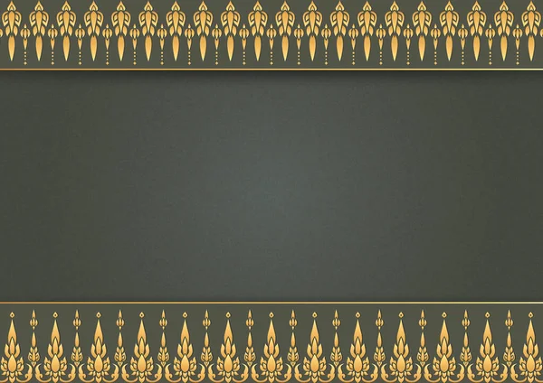 Golden Vintage Pattern Template Frame Abstract Background Vector Illustration —  Vetores de Stock