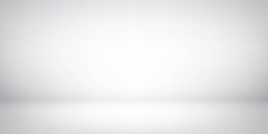 White floor and wall with spot light background vector illustration