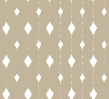 White on brown ethnic embroidery seamless pattern background vector illustration