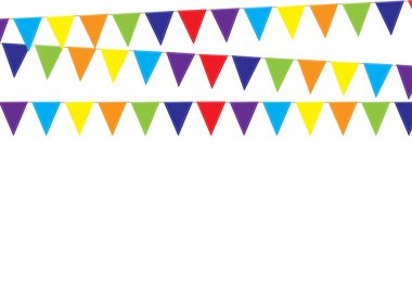 Colorful party flags vector illustration