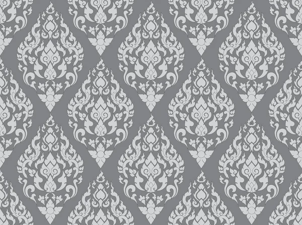 Black White Ethnic Embroidery Seamless Pattern Background Vector Illustration — 图库矢量图片
