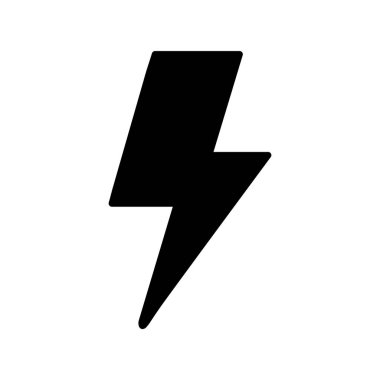 Flash Glyph Vektör Simgesi Tasarımı