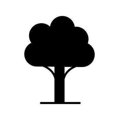 Ağaç Kabartma Vektör Simgesi Tasarımı