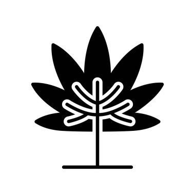  Düşen Yapraklar Glyph Vektör Simgesi Tasarımı