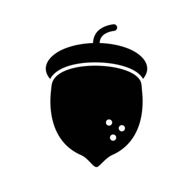 Meşe palamudu Kabartma Vektörü Simgesi Tasarımı