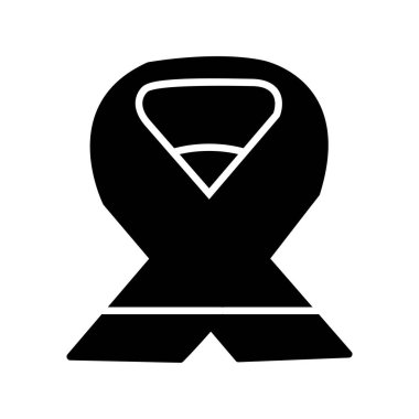  eşarp Glyph Vektör Simgesi Tasarımı