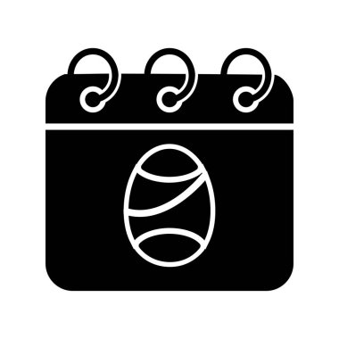 Takvim Glyph Vektör Simgesi Tasarımı