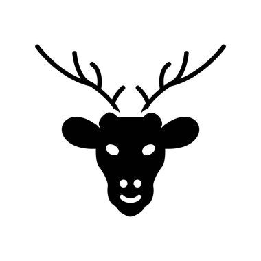 Geyik Geyiği Vektör Simgesi Tasarımı