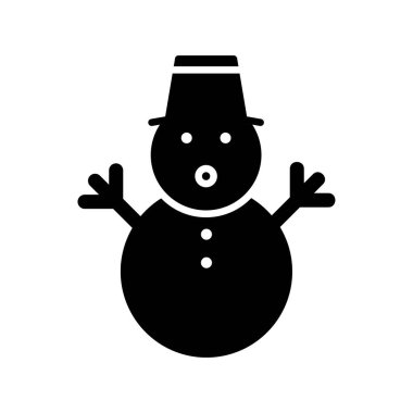 Kardan Adam Glyph Vektör Simgesi Tasarımı