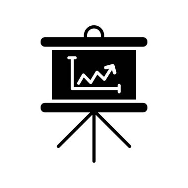 Sunum Glyph Vektör Simgesi Tasarımı