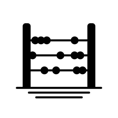 Abaküs Glyph Vektör Simgesi Tasarımı