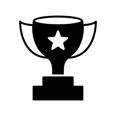 Ödül Glyph Vektör Simgesi Tasarımı