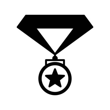  Madalya Glyph Vektör Simgesi Tasarımı