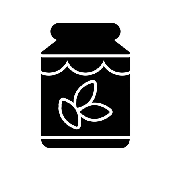 Jar Glyph Vector Icon Desig — Stock Vector