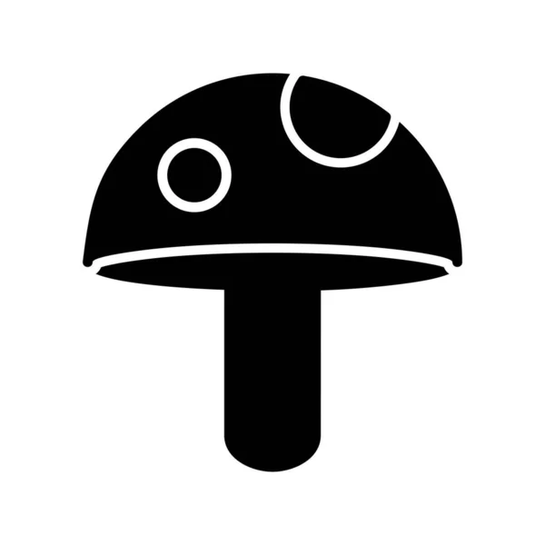 Mushroom Glyph Vector Icon Desig — Stock Vector