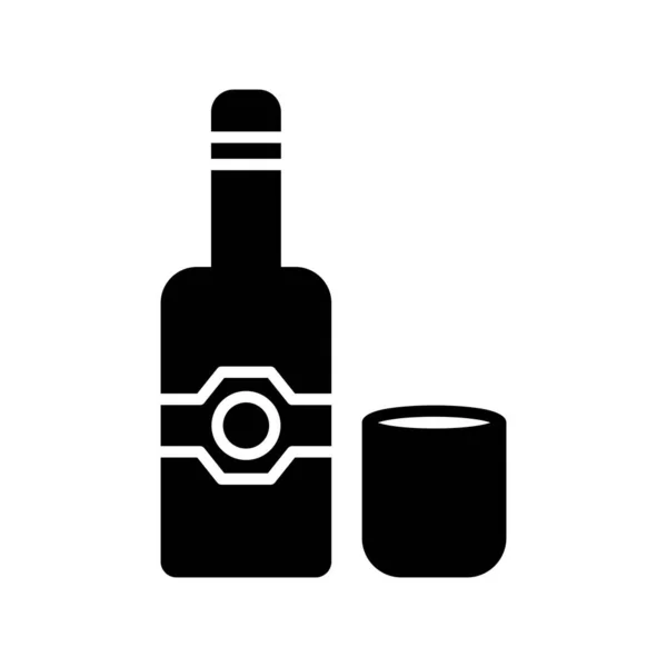 Beber Glifo Vector Icono Desig — Vector de stock