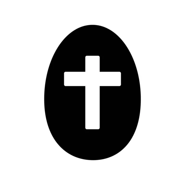 Icône Vectorielle Croix Glyphe Desig — Image vectorielle