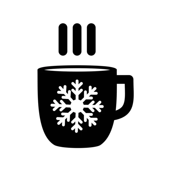 Hot Tea Glyph Vector Icon Desig — Stock Vector