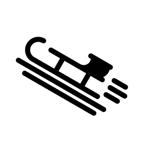 Sledge Glyph Vector Icon Desig — Stockový vektor