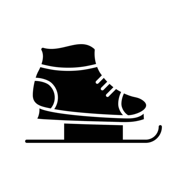 Schlittschuhe Glyph Vector Icon Desig — Stockvektor