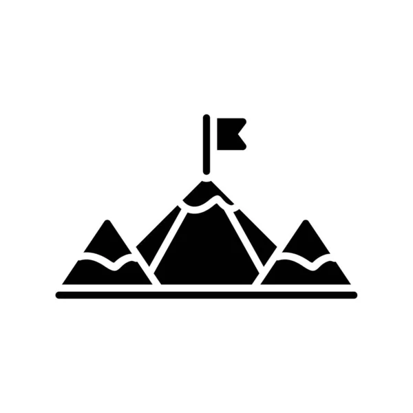 Peak Glyph Vector Icon Desig — Stock vektor