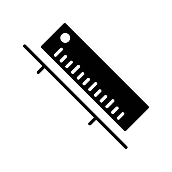 Härskare Glyph Vector Icon Desig — Stock vektor