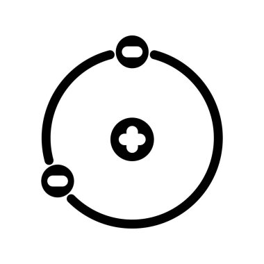  Elektron Glyph Vektör Simgesi Tasarımı