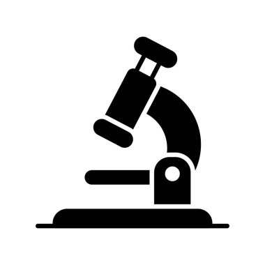 Mikroskop Glyph Vektör Simgesi Tasarımı