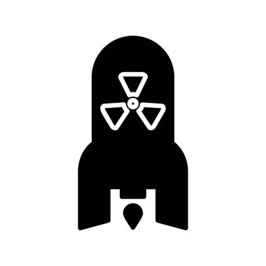 Nükleer Kabartma Vektör Simgesi Tasarımı