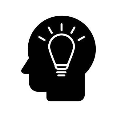Akıllı Fikir Kabartma Vektör Simgesi Tasarımı