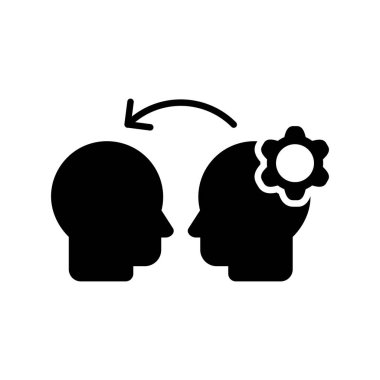 Mentoring Glyph Vektör Simgesi Tasarımı
