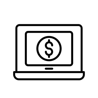 Laptop Ana Hattı Vektör Simgesi Tasarımı