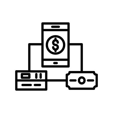 Finans Ana Hattı Vektör Simgesi Tasarımı