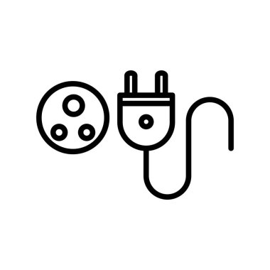 Soket Taslak Vektör Simgesi Tasarımı