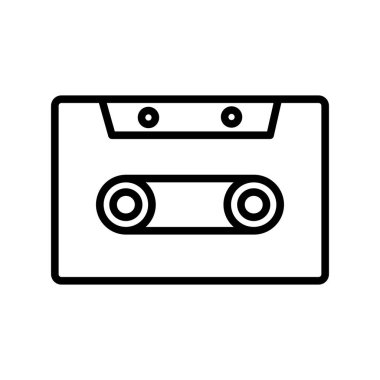  Kaset Ana Hattı Vektör Simgesi Tasarımı