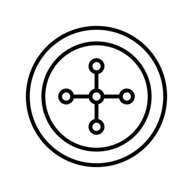 Rulet Ana Hattı Vektör Simgesi Tasarımı