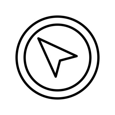 Navigasyon Ana Hattı Vektör Simgesi Tasarımı