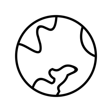 Dünya Dış Hattı Vektör Simgesi Tasarımı