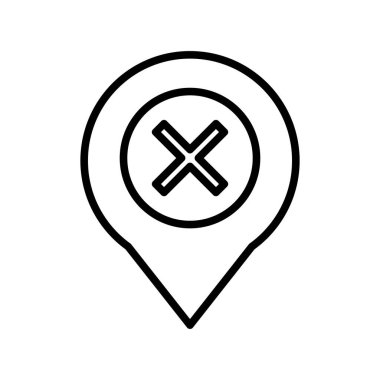 Ana Hattı Çapraz Vektör Simgesi Tasarımı