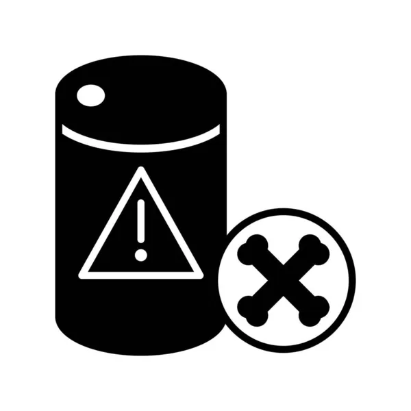 Icône Vectorielle Glyphe Dangereuse Desig — Image vectorielle