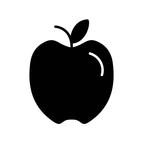 Icône Vectorielle Glyphe Pomme Desig — Image vectorielle