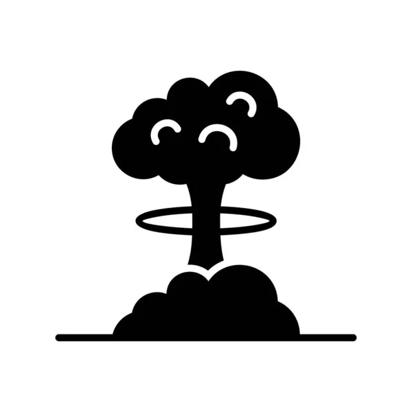 Ikona Wektora Atomowego Blast Glyph Desig — Wektor stockowy